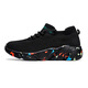 Dianou 2025 Neue lässige Single -Schuhe Großgröße Weiche Sohle atmungsaktive Sportschuhe Vielseitige Top -Sockenschuhe LLN 7027 Fisch Seide All Black 37