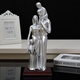He Jiagong's family of three ornaments for the 10th anniversary wedding anniversary gift for his wife, husband, boyfriend and girlfriend home decoration 15934 jade color + pregnancy + boy + lettering provided