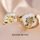 WILLIAM MILTON国风镜花辞浮雕袖扣男士高端袖钉礼盒定制生日礼物 镜花辞