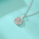 Yuan Shengfu's new PT950 exquisite shiny filigree sugar cube platinum pendant genuine versatile platinum necklace pendant for women 1.97g