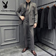 Playboy 2025 new men's three-piece wedding dress casual formal fit British suit black L (suitable for 111-125 Jin Jin equals 0.5 kg)