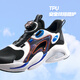 Anta children's sandals men's big children's beach shoes 2024 summer Baotou breathable knob button sports class sports frame shoes black/white/middle blue 6995H-1 38