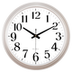 La historia del tiempo es una luz de pared de moda de diale de dial súper grande sala de estar de la pared de la sala de estar en el hogar atmosférico sin golpes relojes de pared sin golpes de pared Simple y moderno 5266C Disco digital plateado brillante [diámetro 50 cm]