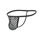 Pleasing Fashion Sexy Buttocks Revealing Men's Underwear Large Mesh Sexy Thin Strap Thong U Protruding Bag Fishing Black XL
