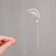 
Slim silver simple pearl fan tassel hairpin national style ancient style Hanfu hairpin new Chinese style cheongsam hairpin Japan and South Korea LM695 hairpin-fan pearl