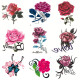 [100 photos] Tattoo stickers for women waterproof and sweat-proof small fresh rose flower butterfly arm calf ankle clavicle simulation tattoo sticker tattoo sun protection gloves forgive color sleeve