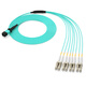 Nokoxin mpo-mpo Faserspringer Frau Multimode 8-Core 12-Core OM3/OM4-Bündel B Polarity Compatible MTP 40G/100g Jumper Multimode MPO weiblich bis 8-Core-LC OM3 5 Meter