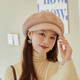 Jimmy Leaf Woolen Hat Women's Winter Solid Color Versatile Beret Women's Knitted Octagonal Hat Warm Windproof Octagonal Hat Gray