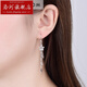 Luohe Platinum Earrings for Women Pt950 Platinum Earrings Star Earrings Earrings Pt999 Gold Perkin Earrings Earrings Seven Pairs of PT950 Platinum Earrings About 2.35g Free Certificate