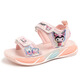 G.duck little yellow duck children's sandals new summer middle and large children's fashionable and casual girls' soft-soled beach shoes student shoes pink size 26 inner length of the shoe is about 16.4cm