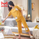 Cat Man (MiiOW) pure cotton pajamas for women in 2025 new summer short-sleeved cropped pants thin casual outdoor wear suit 7 points: 677 colored duck women XXXL