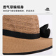 Glo-Story Sun Hat pour femmes en plein air Protection solaire Soleil Soleil à la mode Ponet queue de cheval Big Brim Straw Hat Khaki