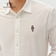 Teenie Weenie Men Bear Men and Women's Same Casual Shirt 2025 Spring New Lapel Fashion Long Sleeve Shirt White M