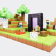 Minecraft Magnetic Square Education Kinderspielzeug 3-6-12 Jahre alter MC Magnet Bausteine ​​für Jungen und Mädchen Geburtstagsgeschenke Zufallsmodell [300 Partikel + 10 Figuren] Geschenkboxpackung