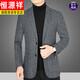 Hengyuanxiang woolen suit jacket men's 2025 new style middle-aged men's casual casual suit for dad, versatile new product, gray 175/L