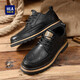 Hailan Home (HLA) Herrenschuhe, vielseitige lässige Lederschuhe, Herren -Retro Workwear -Schuhe, Herren Haagzm1ebb033 Black 42