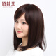 Baisitang Wig Cabello largo para mujeres Cubierta completa Tapa completa Cubierta de cabello Largo Cabello liso Temperatura ambiente de seda (marrón oscuro) (B719)