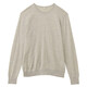 Muji Labo Frauen Wolle hoher Tonhöhe runder Nackenpullover hellgelb s