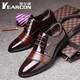 Yierkang zapatos para hombres para ropa formal más aterciopelado zapatos de cuero de encaje cálido tibio para hombres y9928 43 43