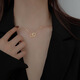 Double Ring Heart Shape 2021 New Simple Necklace Women's Clavicle Chain Women's Niche Design Internet Celebrity Ins Style Jewelry Gift M1337 Double Heart Necklace Gold