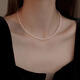 QMXD2mm Xishijia 3mm Millet Beads Pearl Necklace Women's Clavicle Chain Necklace Artificial Pearl Birthday Gift Valentine's Day 4MM Necklace (90% of people choose)