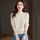 Gemila Half Turtleneck Sweater Women's Sweater Women's Autumn and Winter Short Style Winter New Fashion Women's Bottoming Shirt Top Red L 110-120Jin Jin equals 0.5 kg