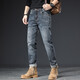 Jeep Spirit Jeans Herren Frühling und Herbst neue, schlanke Hose Retro Casual Vielseitige Hosen Männer 5009 Blau und Grau 31