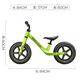 
CooGHI (COOGHI) Children's Balance Bike 1-3-6 Years Old Sliding Car Walker Without Pedal Bike 12-inch S2 CooGhi Green