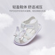 
David BELLA (DAVE/BELLA) baby step front shoes soft sole newborn shoes 0-1 year old baby girl sandals summer new princess shoes white [spot] size 17