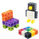 Bâtiments de construction de jouets à carré numérique mignon de 1 à 100 jouets d'assemblage pour enfants cube carré montessori puzzle mathématique [sac] bloc de bloc 50+ dessins