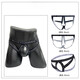 Sexy men's double trench underwear for sexy hollowed-out ring trench trousers go out for free flirting [confidential shipping] White XXL