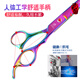 Black Bird Pet Scissors Home Dog Hair Curved Scissors Trimming Shearing Scissors Pet Grooming Scissors Tool Set Seven Colors (Dental Scissors + Curved Scissors)