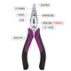 TOPFORZA vise with teeth tip nose pliers oblique nose pliers oblique mouth pliers wire pliers two-color handle electrician pliers clamping winding wire cutters 6-inch EC-9215 Japanese pointed pliers
