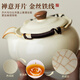 Tangfeng Ru Kiln Tea Set Complete Set with Tea Tray Kung Fu Tea Set Chinese Household Ceramic Teapot Cover Bowl Tea Cup Set Dundun Hand Grab Pot 9 Heads