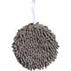 Japanese chenille hand ball hanging hand towel kitchen thickened water-absorbent quick-drying bathroom cute hand rag white + gray 2 pack