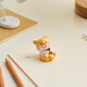 Cute cartoon Shiba Inu desktop ornaments mini puppies and kittens simulated animal model toys micro landscape decorations 5 Shiba Inu combination + small basket