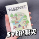 护照保护套卡通 现货跨境logo定制旅行登机牌pu皮革行李牌护照夹 饭团高品质定制