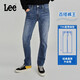 Lee Zhang Linghe endorses 726 comfortable straight denim retro washed blue men's jeans casual trend medium light blue 32 (140-150Jin Jin equals 0.5kg optional)