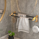 No punch-out towel rack bathroom towel rack hook bathroom hanger single and double towel rod Yahei 3 sets 13590