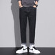 Weiqian (WEIQIAN) jeans men's spring and summer new style pants men's loose straight pants men's large size versatile trendy casual men's trousers [two pairs] K6621 black gray + K6621 light blue 28