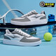 Hongxing Erke (Erke) Herrenschuhe, Sommer- und Herbst-neue Sportschuhe, atmungsaktive Skateboardschuhe, weicher Sohle-Campus-Stil kleine weiße Schuhe, Low Top Casual Schuhe, weiße mittelgraue (weiche Sohle-Saison) Größe 41 (255 mm)