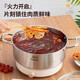 ASD (ASD) 304 stainless steel straight large-capacity hot pot soup pot kitchen household shabu-shabu multi-purpose double-bottom induction cooker universal clear soup hot pot 26cm