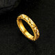 Mengjinyuan pure gold crushed ice ring with sparkling stars and hammer pattern ring as a birthday gift for your girlfriend