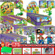 Plante vs zombie Building Block Box Box Small Particules Blind Box Childre
