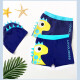 Youyou children's swimming trunks cartoon swimsuit boy boxer boy split swimsuit suit 5801A blue dinosaur XL