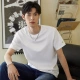 Made in Beijing [Water Sensation T 3% Cotton Nobility] Pure Cotton Short-sleeved T-Shirt Men's Light Luxury Non-ironing Cool 23 Summer White XL