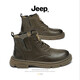 Jeep men's shoes for winter 2024 new Martin boots non-slip wear-resistant work boots versatile and fashionable high-top combat boots for men Khaki 41