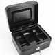 
Haysdik portable cash register box saving box safe tool storage box key black 25*20*9cm HKCL-854