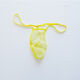 New men's sexy underwear thong transparent breathable sexy pants sexy seamless briefs 3 pieces pink + yellow + white, one size fits all 100-160