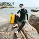 BOSOOT Korean split wetsuit quick-drying zipper hooded jellyfish suit for men and women long-sleeved swimsuit surfing suit couple set men's three-piece set 2XL